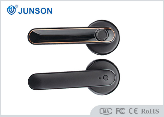 Κυρτό μαύρο χρώμα Bluetooth Tuya App κλειδαριών πορτών δακτυλικών αποτυπωμάτων λαβών