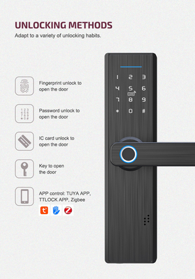 Εγχώριας ασφάλειας έξυπνη κλειδαριά ξενοδοχείων Tuya καρτών κωδικού πρόσβασης Wifi κλειδαριών πορτών δακτυλικών αποτυπωμάτων έξυπνη