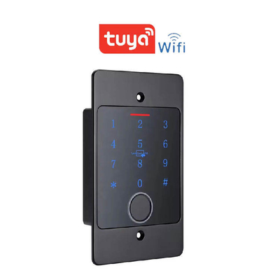 Εξωτερική αδιάβροχη μεταλλική θήκη Smart Tuya Wifi αυτόνομη ενσωματωμένη πρόσβαση ελέγχου δακτυλικών αποτυπωμάτων με πληκτρολόγιο