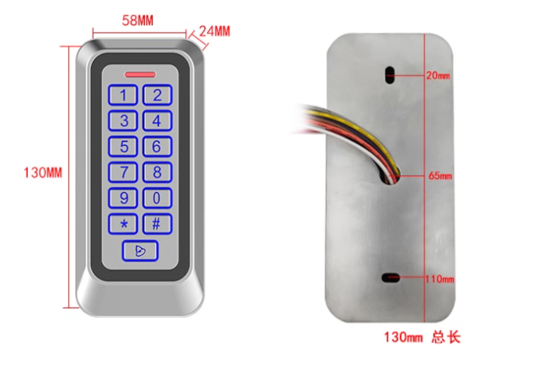 Αδιάβροχη IP67 μεταλλική θήκη RFID κάρτα πληκτρολόγιο Stand-Alone Access Control με 1000 χρήστες