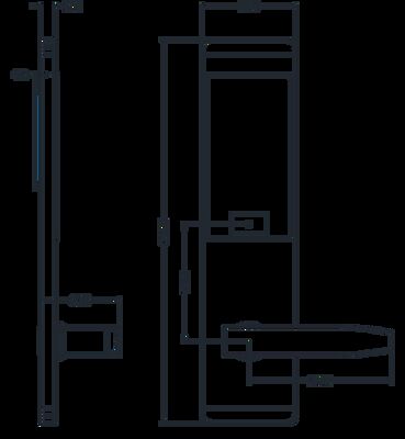 RFID κλειδαριές ξενοδοχείων από ανοξείδωτο χάλυβα με χρόνο έναρξης 1 δευτερόλεπτο και χωρητικότητα κάρτας 200 επισκεπτών για σύστημα εισόδου χωρίς κλειδί