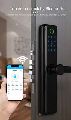 Μαύρα Bluetooth πρότυπα 6068 κλειδαριών πορτών αισθητήρων δακτυλικών αποτυπωμάτων της FCC για τα διαμερίσματα